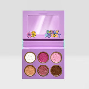 Polly Pocket X Beauty Creations - Set de Paleta de Sombras, Spray Fijador Y Rubor - Here Comes The Fun
