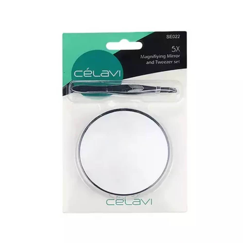 Espejo de Aumento 5X Con Pinzas Celavi