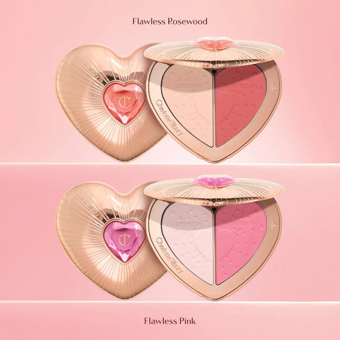 PREVENTA!! Charlotte Tilbury Pillow Talk Beauty Soulmates Airbrush Flawless Finish Brightening and Blush Powder Palette