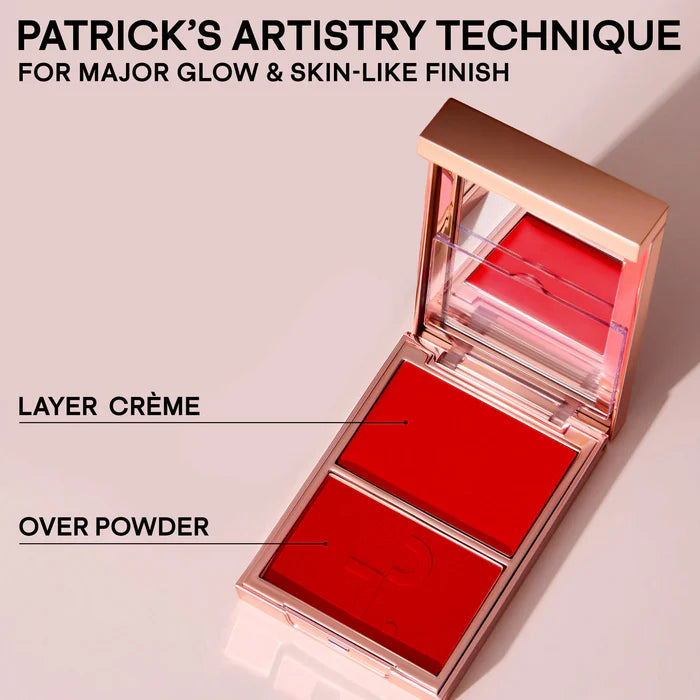 Major Headlines Double-Take Cream and Powder Blush Duo Patrick Ta