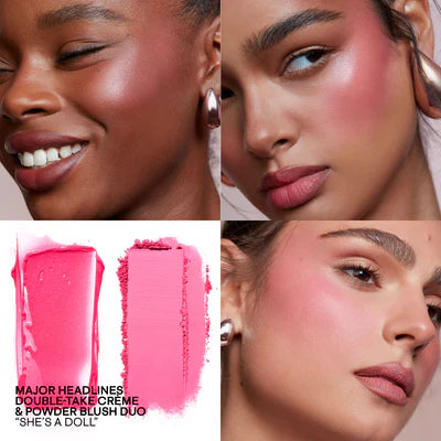 Major Headlines Double-Take Cream and Powder Blush Duo Patrick Ta