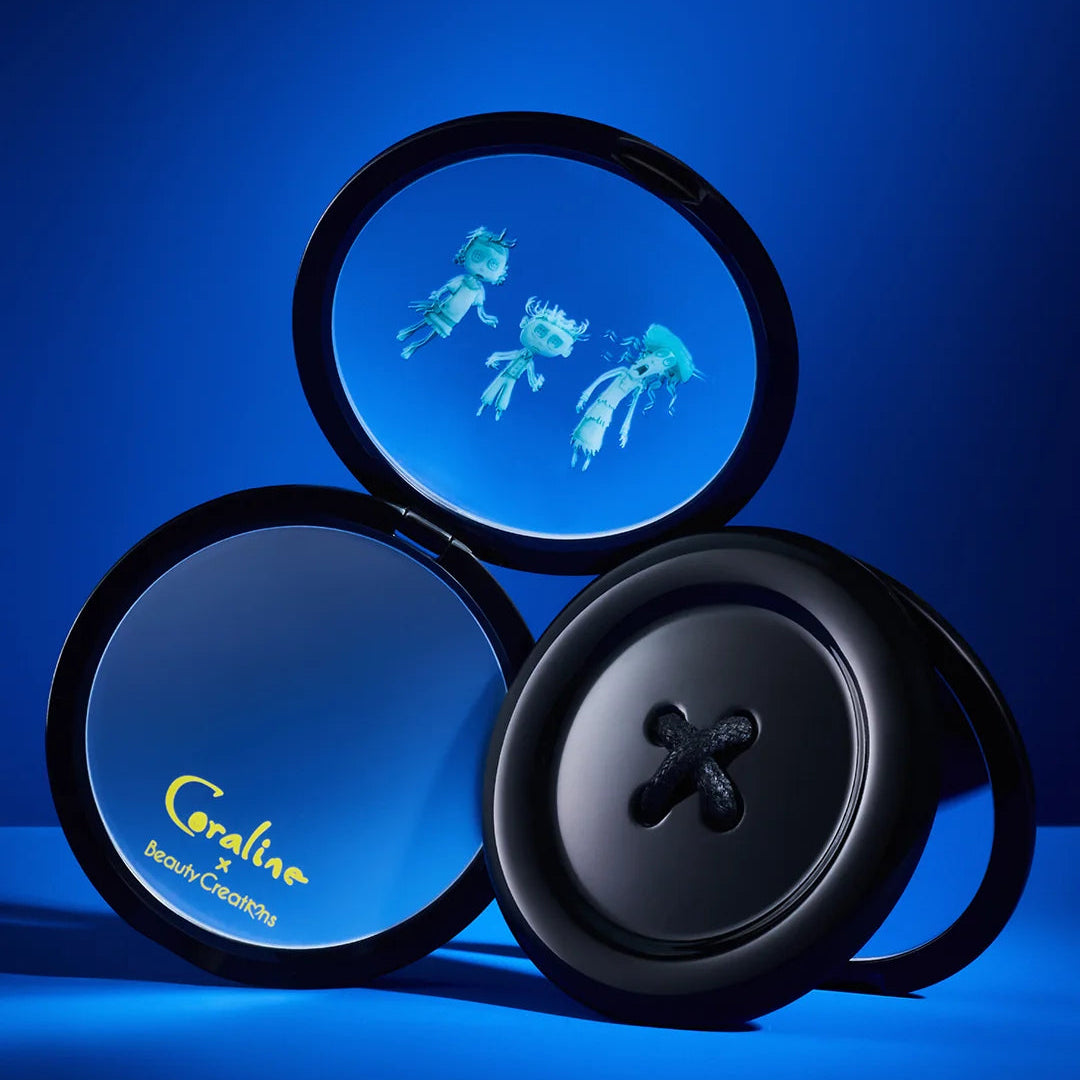 Espejo Compacto Button Eyes Coraline X Beauty Creations