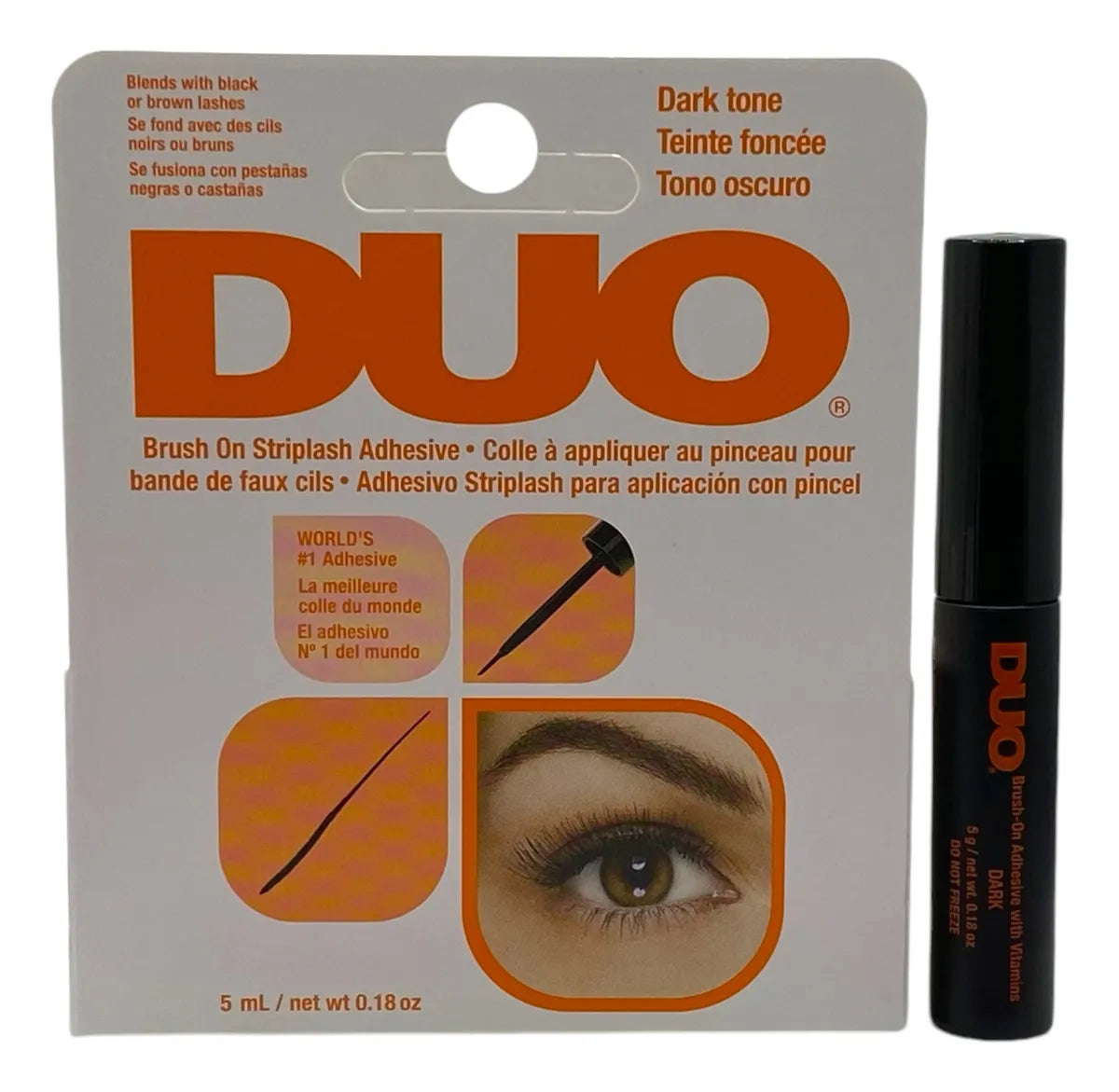 Adhesivo De Pestañas Negro En Pincel Duo