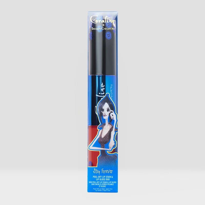 Duo Gloss & Tinta Peel Off Stay Forever Coraline X Beauty Creations