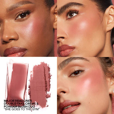 Major Headlines Double-Take Cream and Powder Blush Duo Patrick Ta