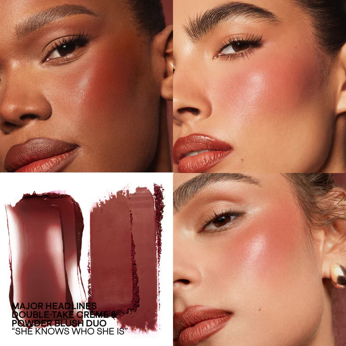 Major Headlines Double-Take Cream and Powder Blush Duo Patrick Ta