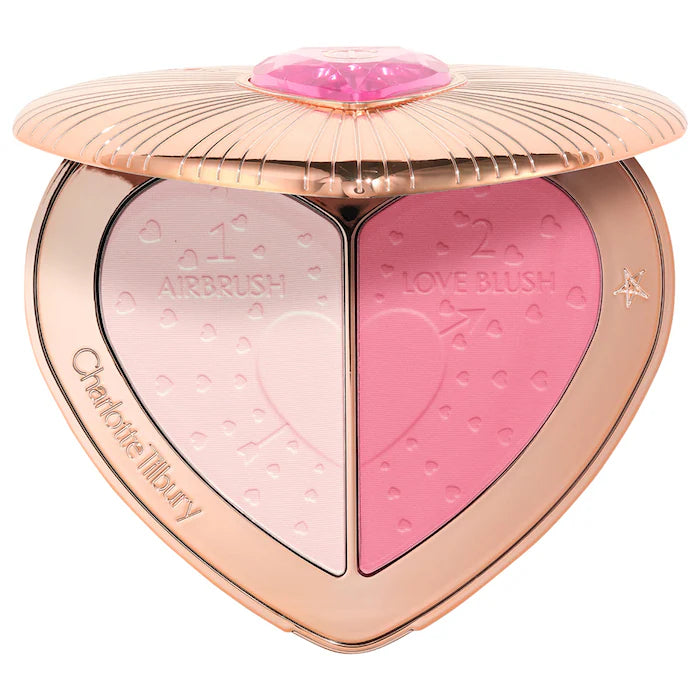 PREVENTA!! Charlotte Tilbury Pillow Talk Beauty Soulmates Airbrush Flawless Finish Brightening and Blush Powder Palette