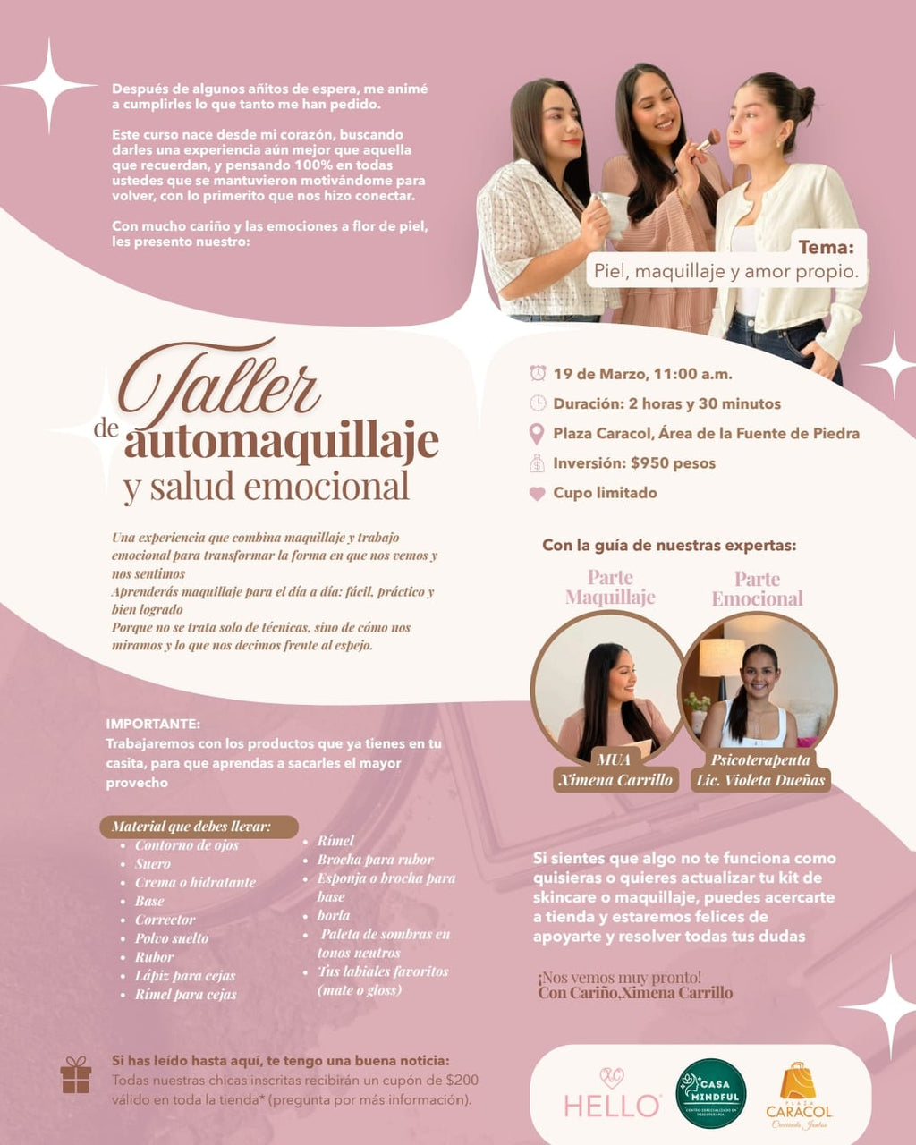 Taller de automaquillaje y salud emocional
