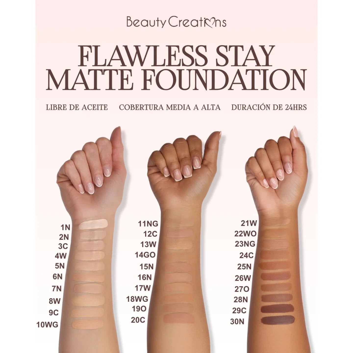 Flawless Stay Matte Foundation 30ml Beauty Creations