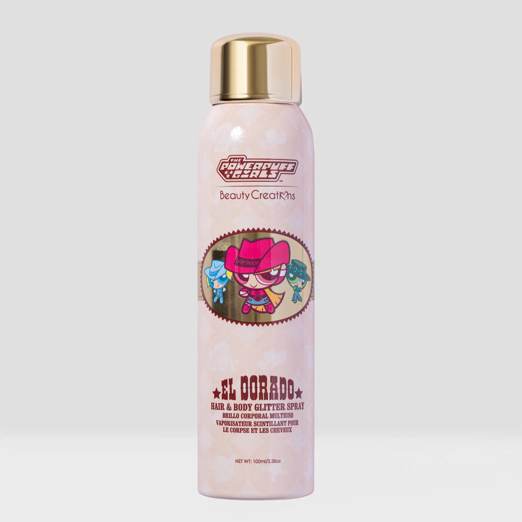 Powerpuff Girls X Beauty Creations - Spray De Glitter Para Cuerpo Y Cabello - El Dorado